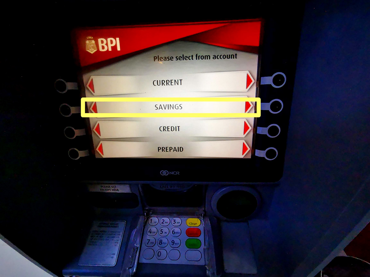 フィリピン・ATMの使い方